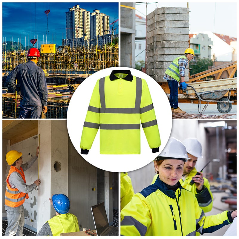 Safety Reflective T-shirt Sanitation Work Clothes Warning Road Construction Long Sleeve T-shirt Summer Breathable - Image 3