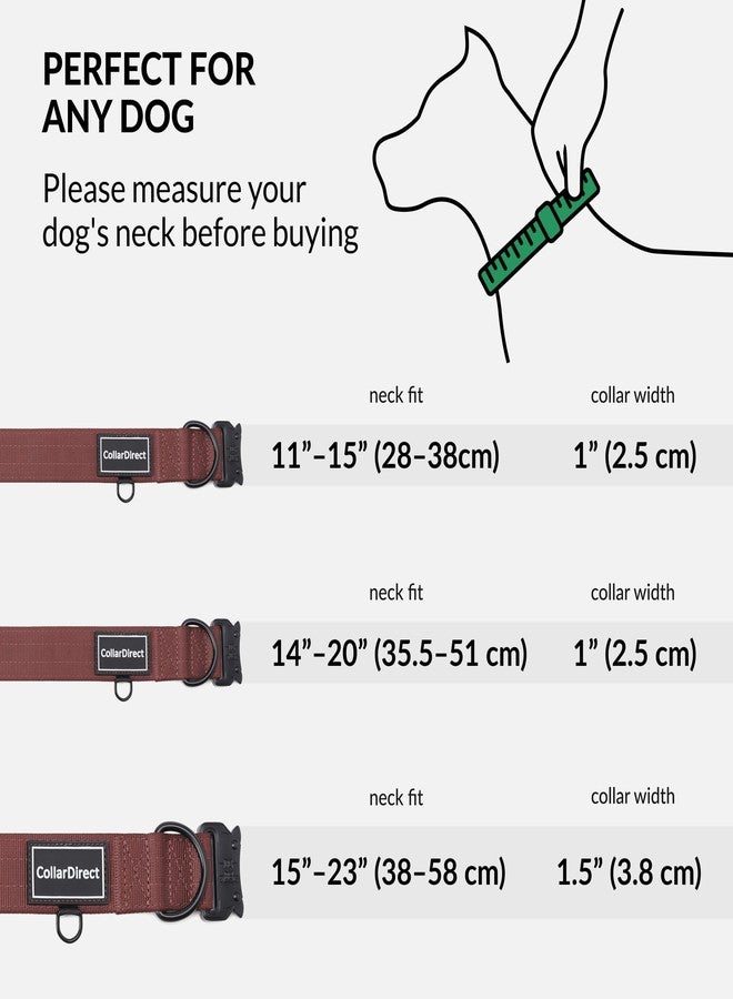 CollarDirect Heavy Duty Dog Collar for Large or Medium Dogs, Adjustable Strong Dog Collar for Active Dogs, Double-Layered Nylon (Rust, 15-23) - Image 5