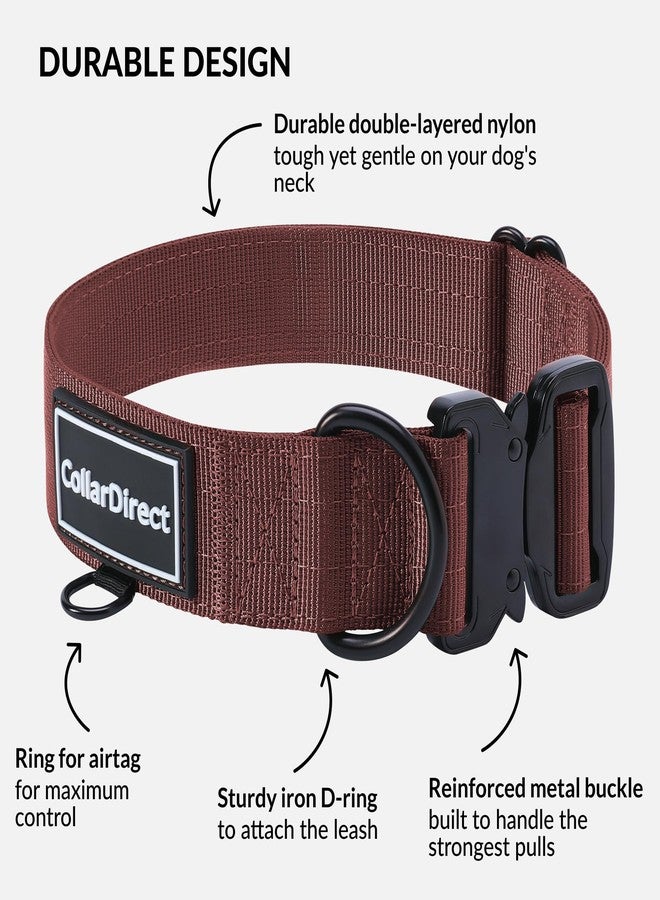 CollarDirect Heavy Duty Dog Collar for Large or Medium Dogs, Adjustable Strong Dog Collar for Active Dogs, Double-Layered Nylon (Rust, 15-23) - Image 3