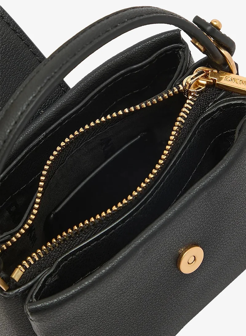 DKNY BLACK/GOLD Darci Micro Crossbody for Women | Best Price UAE
