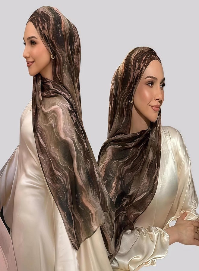 ZGMYC حجاب نسائي مطبوع عليه زهور مائية من ZGMYC، مصنوع من قطن مودال ناعم، أغطية رأس إسلامية، شالات، حجاب عصري جاهز للاستخدام - Image 3