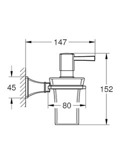 Grohe Grandera Holder With Ceramic Soap Dispenser 15×14cm-White  - Image 3
