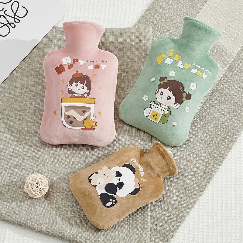 Water-Filled Water Bag Student Cute Water Injection Warm Handbag Girl Portable Cartoon Cute Plush Hand Warmer Artifact - Image 3