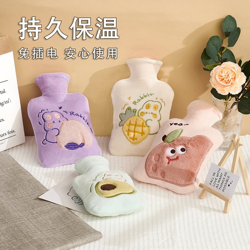 Water-Filled Water Bag Student Cute Water Injection Warm Handbag Girl Portable Cartoon Cute Plush Hand Warmer Artifact - Image 2