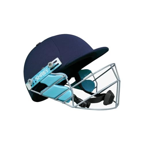 Shrey Star 2.0 Steel Cricket Helmet | Adjustable Steel Visor | Better Protection and Cushioning | Comfortable Fit (Navy - Large) - Image 2