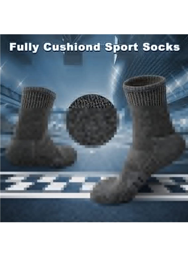 Excefore Cotton Socks, 3 Pair Running Socks, Sport Athletic Hiking Socks for Men Women, with Cushion Heavy Duty Work Boot Socks  - Image 4