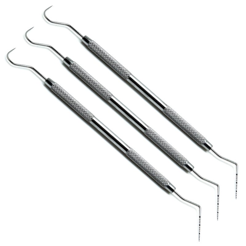 Premium Instruments 3× Dental Williams Explorer Probe UNC 15/23 Color Coded Marking Double Ended Instruments - Image 1