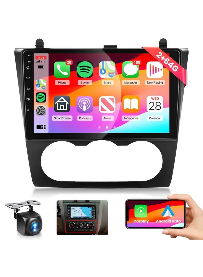 Podofo 【HiFi 16EQ】 2G+64G Car Stereo Radio for Nissan Altima 2008-2012 Manual A/C with Carplay Android Auto MirrorLink,Podofo 9inch 1080P IPS HD IPS Touchscreen Bluetooth RDS FM Radio GPS WiFi Backup Camera - Image 1