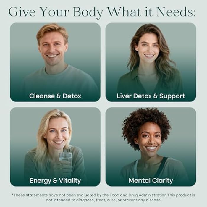 KEDISOM 19 in 1 Liver Cleanse Detox & Repair - Zeolite Detox Supplement for Gut Health, Cognition & Natural Energy with Noni, NAC, Chlorella, Spirulina, ALA, Milk Thistle, Black Pepper & Vitamin C, 120ct - Image 4