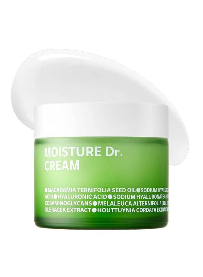 ISOI Moisture Dr. Soothing Cream, Deep Hydration with Hyaluronic Acid, Lightweight Face Moisturizer Korean for Oily Skin & Sensitive Types, Korean Moisturizer Face Cream (2.37 fl. oz, 70ml) - Image 1