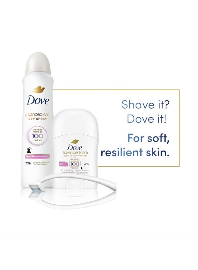 Dove Advanced Care Antiperspirant Deodorant Stick Clear Finish Pack of 36 doesn't stain clothes 72-hour odor control and all-day sweat protection with Pro-Ceramide Technology 0.5 oz - Image 5