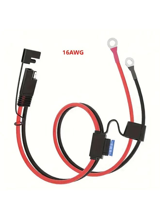 16AWG SAE Battery Extension Cable 2FT 15A Generator Charger O Ring RV - Image 2
