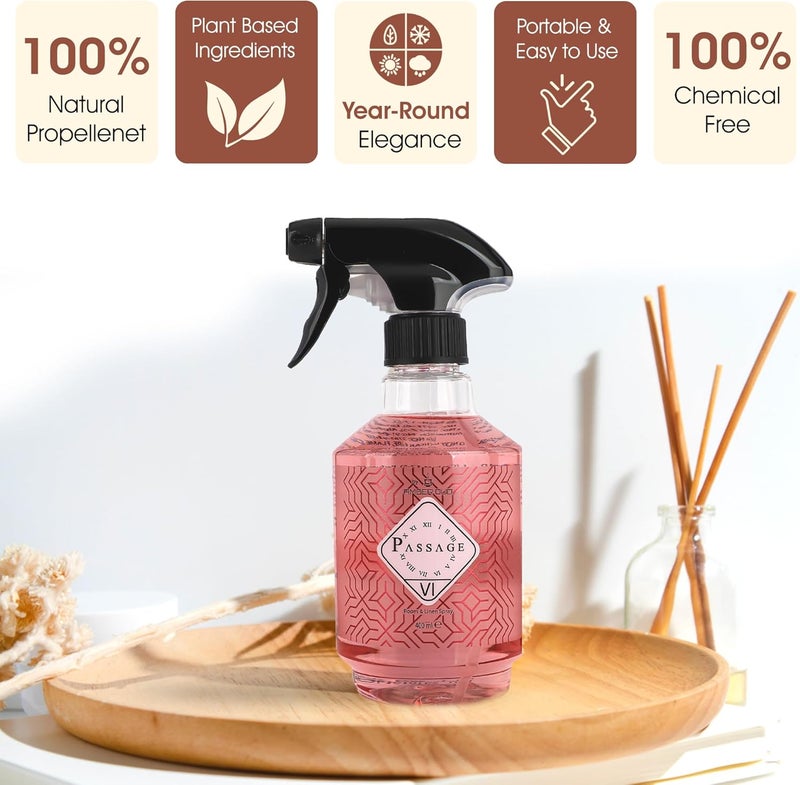 PASSAGE Air Freshener VI, 400 ML - Bergamot, Jasmine & Oakmoss Odor Eliminator | Long-Lasting Air Freshener for Home & Office | Ideal for Any Room & Season | Safe on Fabrics & Surfaces - Image 2