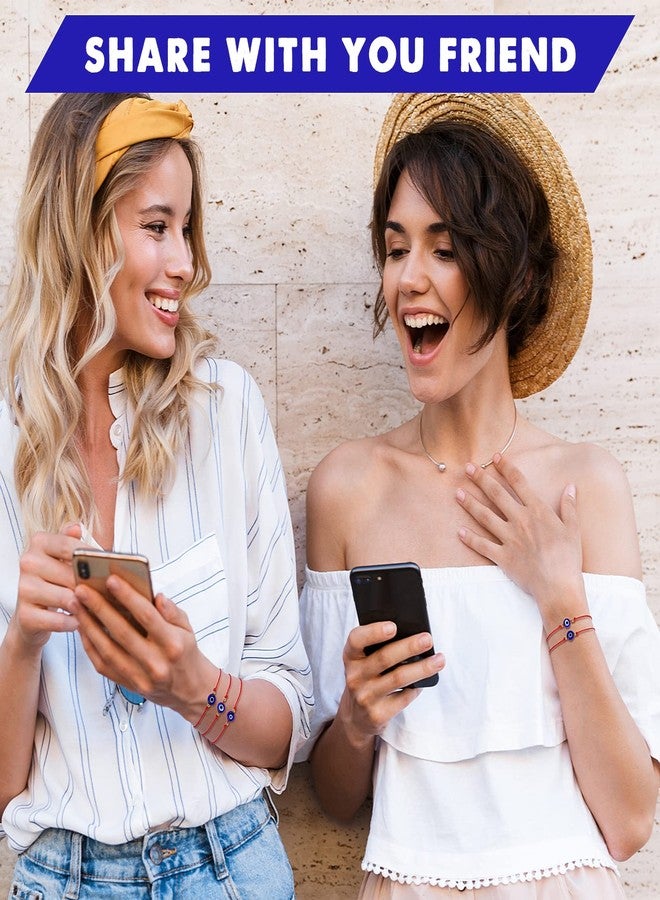 Inbagi 30 Pcs Evil Eye Bracelets Red String Protection Bracelets Adjustable Evil Eye Red Rope Knot Strand Anklets Kabbalah Mal De Ojo Luck Jewelry for Women Men - Image 5