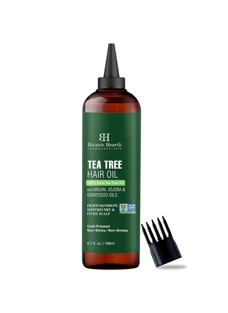 Botanic Hearth Botanic Hearth Tea Tree Oil for Hair (6.7 fl oz) | With Jojoba & Grapeseed Oils | Soothes Itchy Scalp & Fights Dandruff | Non GMO Verified 