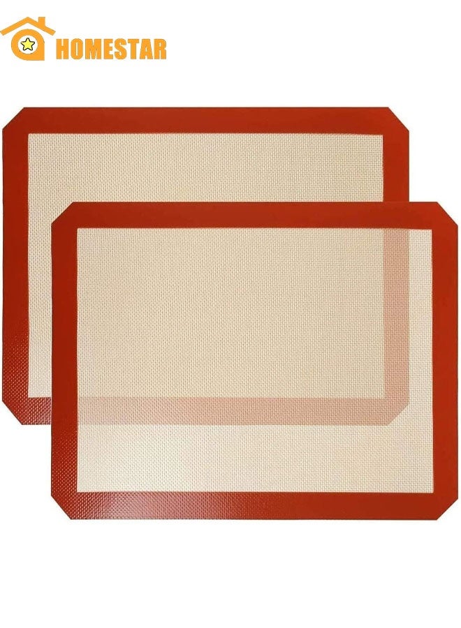 هومستر 2 حزمة السيليكون الخبز حصيرة، غير اللاصقة مقاومة للحرارة ممتازة السيليكون الخبز حصيرة للكوكيز والبيتزا والبريتزلز - Image 1