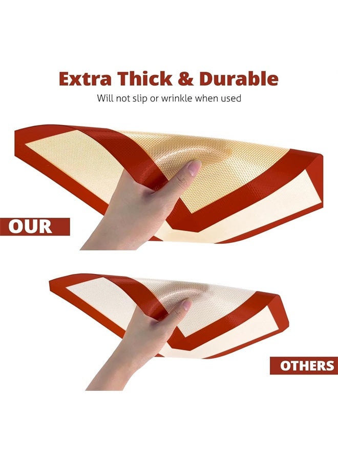 هومستر 2 حزمة السيليكون الخبز حصيرة، غير اللاصقة مقاومة للحرارة ممتازة السيليكون الخبز حصيرة للكوكيز والبيتزا والبريتزلز - Image 5