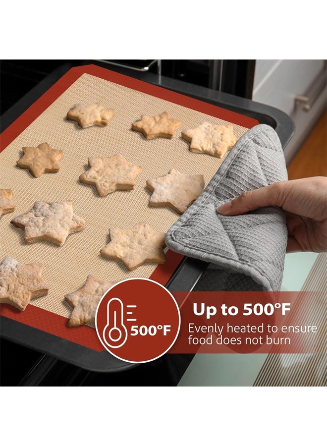 هومستر 2 حزمة السيليكون الخبز حصيرة، غير اللاصقة مقاومة للحرارة ممتازة السيليكون الخبز حصيرة للكوكيز والبيتزا والبريتزلز - Image 2