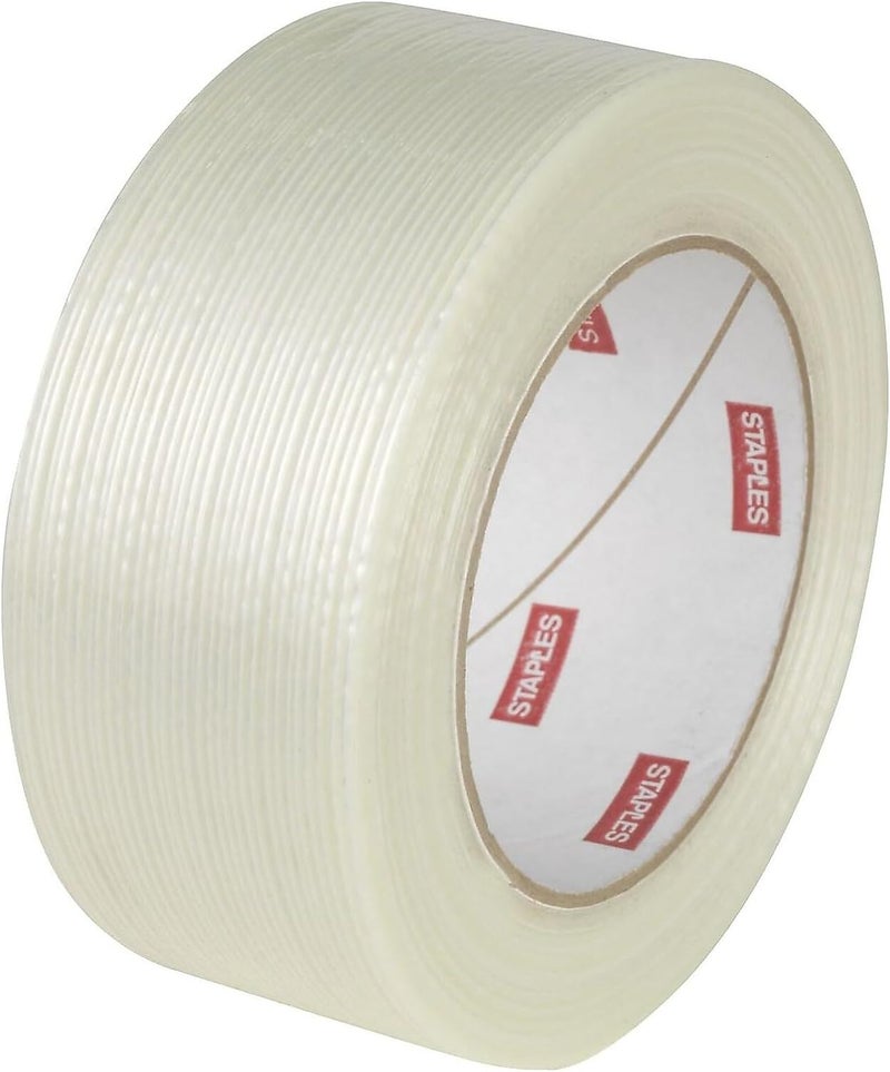 Staples شريط ألياف زجاجية، 1.9 بوصة × 60 ياردة، شفاف، 1/لفة - Image 1