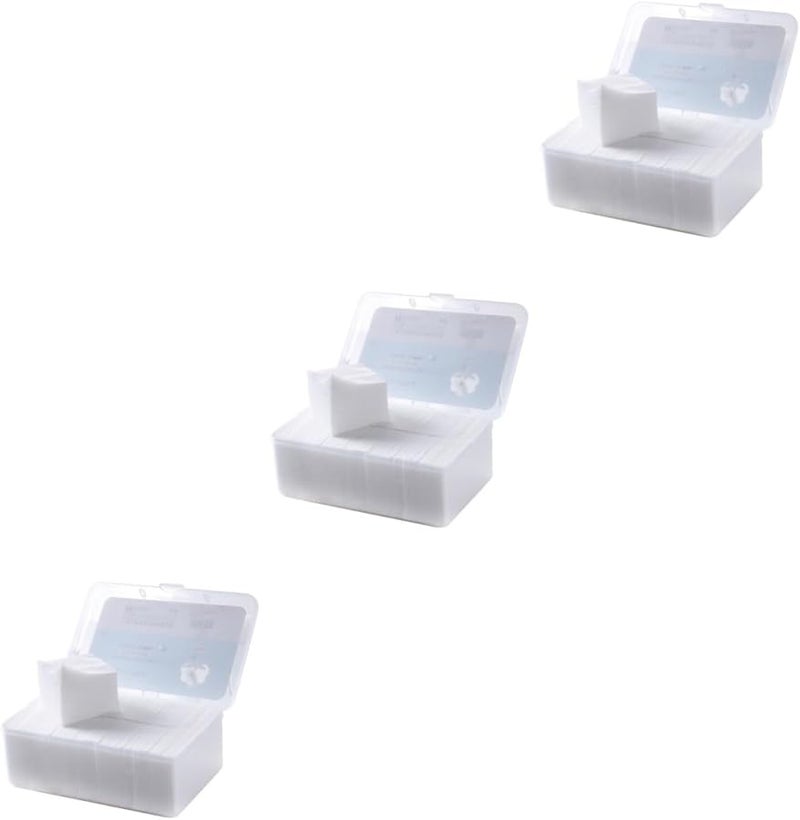 مناديل ماكياج غير منسوجة 3000 قطعة مع صندوق تخزين لتنظيف الوجه وتطبيق التونر - Image 1