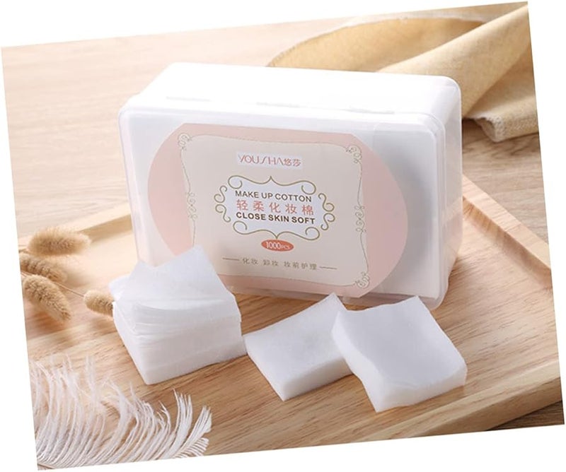 مناديل ماكياج غير منسوجة 3000 قطعة مع صندوق تخزين لتنظيف الوجه وتطبيق التونر - Image 4