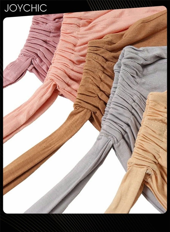 Joychic 3 قطع من أغطية الرأس القابلة للتمدد تحت وشاح العلاج الكيميائي للنساء بلون سادة مع إغلاق برباط خلفي قابل للتعديل - Image 4