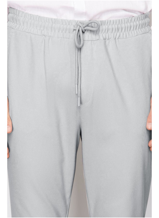 trendyol - Gray Elastic Waist Slim Fit Trousers TMNAW21PL0107 - Image 1