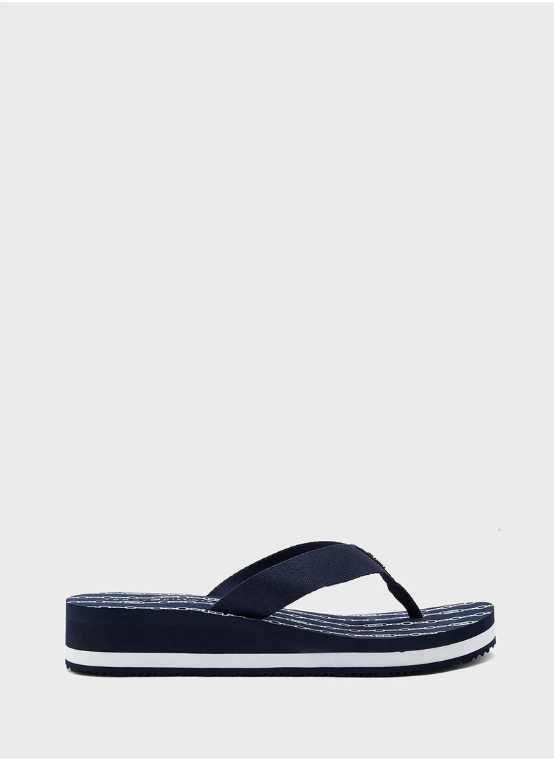 تومي هيلفيغر Chainprint Midwedge Sandals