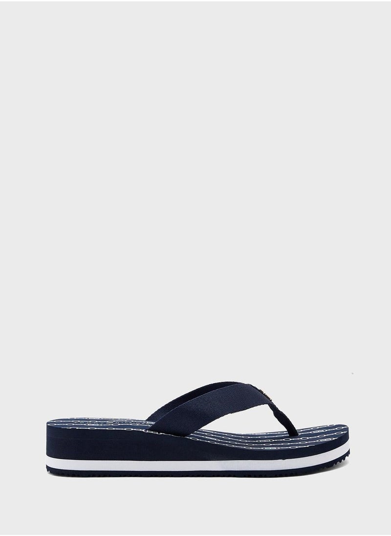 TOMMY HILFIGER Chainprint Midwedge Sandals  - Image 3