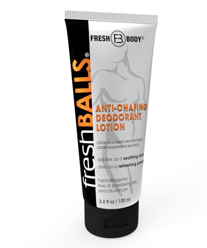 FRESH BALLS Deodorant for Men AntiChafing Sweat Defense Odor Control Aluminum Free Talc Free Soothing for Private Parts 34 oz