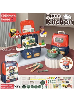 Swift 42 Pcs Kitchen Set 2 in 1 for School Packing Bag Cooking Play Toys Kitchen Chef Set Toy Accessories Including, and Easy to Store, with Fun Game for Girls and Boys  - Image 3