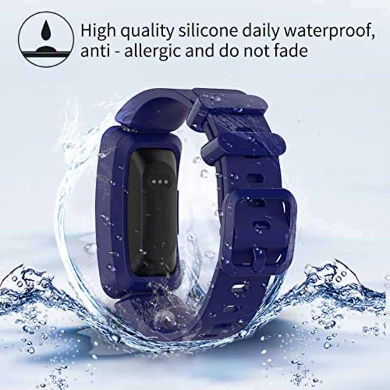 Compatible with Fitbit Ace 2 Bands for 6+, Soft Silicone Bracelet Accessories Watch Band Repalcement Strap, Colorful Sport Wristbands for Fitbit Ace 2/ Inspire HR for Boys Girls - Image 2