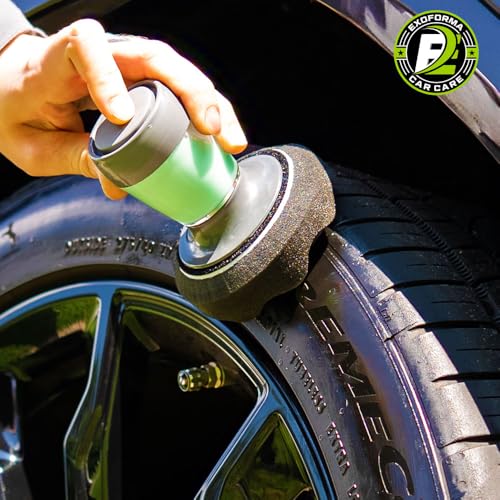 ExoForma Flow Tire Shine Applicator Reusable Car Truck Tire Dressing Applicator for NoDrip StreakFree Shine Works with All Tire Shine Gels Professional Car Detailing Tool - Image 3