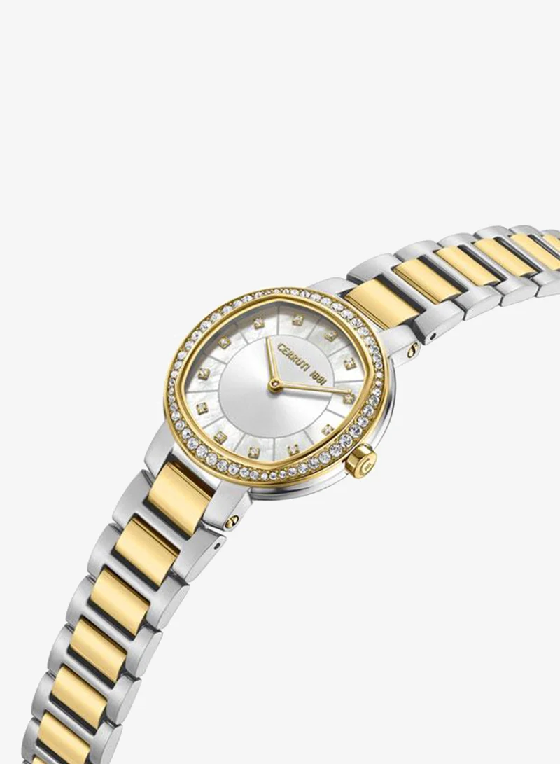شيروتي 1881 Bellegra 32mm White Mother-of-pearl Dial Quartz Analog Watch For Women