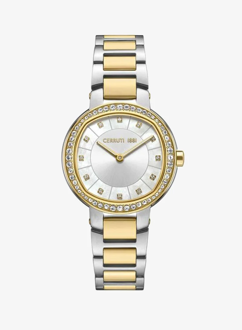 شيروتي 1881 Bellegra 32mm White Mother-of-pearl Dial Quartz Analog Watch For Women