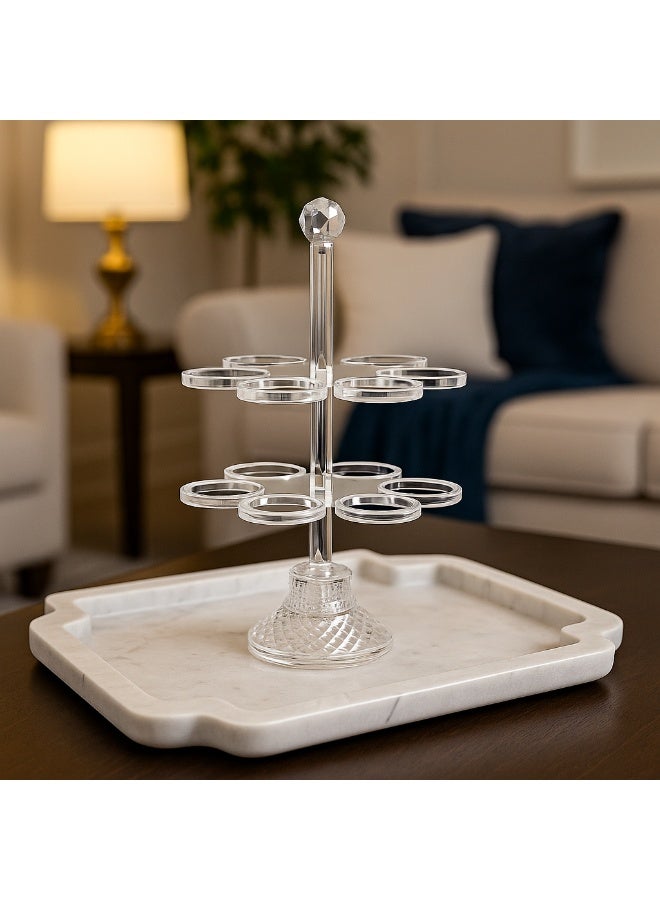 Dania An Acrylic Arabic Coffee Cup Holder Stand That Holds 12 Cups - Image 1