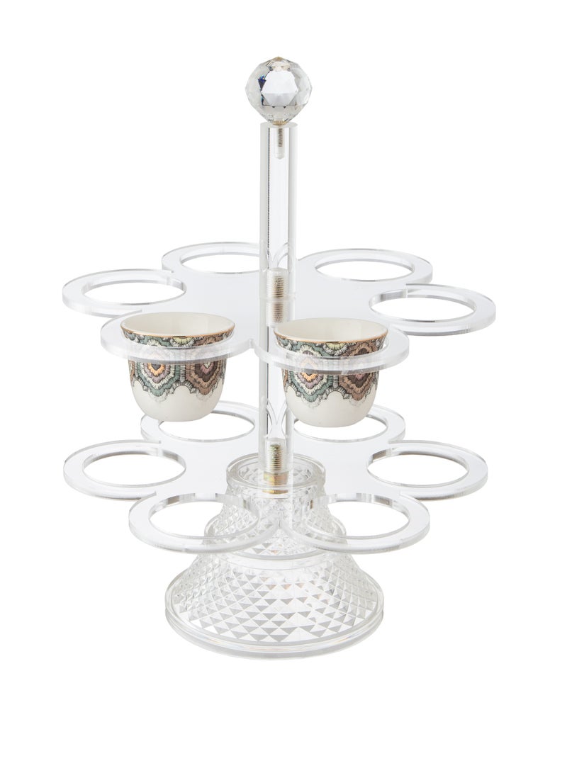 Dania An Acrylic Arabic Coffee Cup Holder Stand That Holds 12 Cups - Image 3