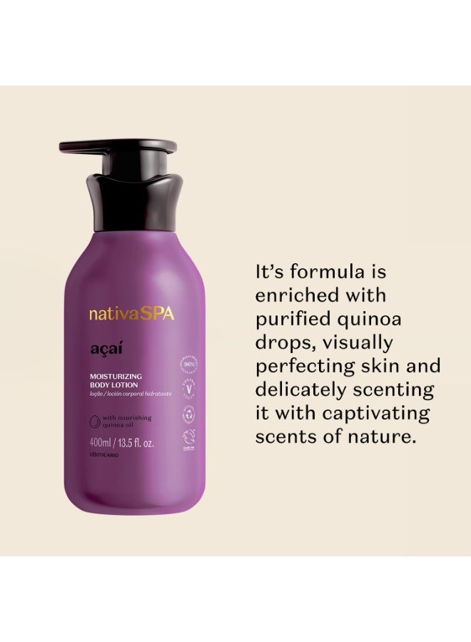 NATIVA SPA O BOTICÁRIO Nativa SPA by O Boticário, Açaí Moisturizing Body Lotion | Long-Lasting Hydration and Lightweight, Fragranced Moisturizer, 13.5 Ounce - Image 3