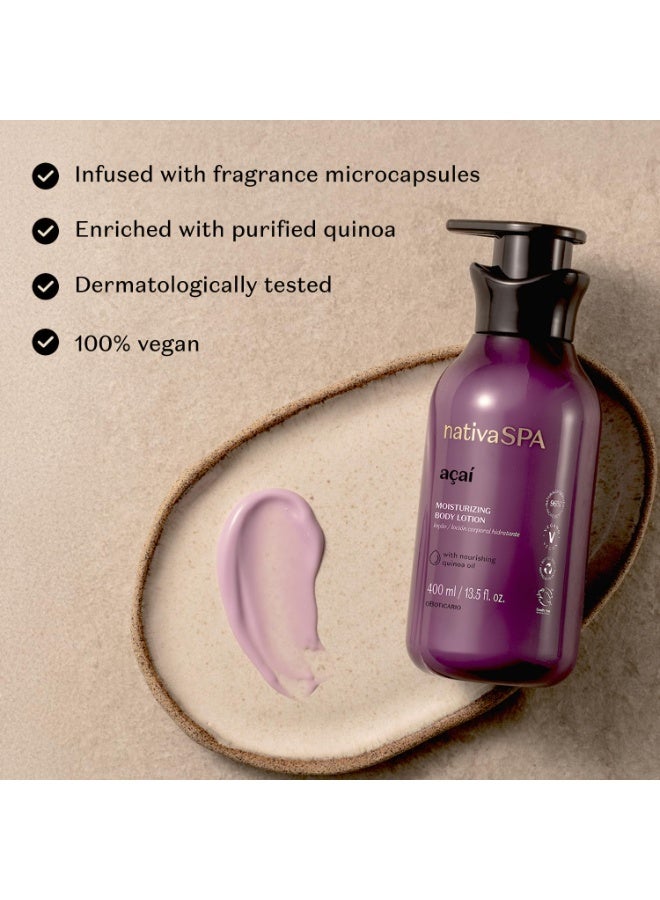 NATIVA SPA O BOTICÁRIO Nativa SPA by O Boticário, Açaí Moisturizing Body Lotion | Long-Lasting Hydration and Lightweight, Fragranced Moisturizer, 13.5 Ounce - Image 2