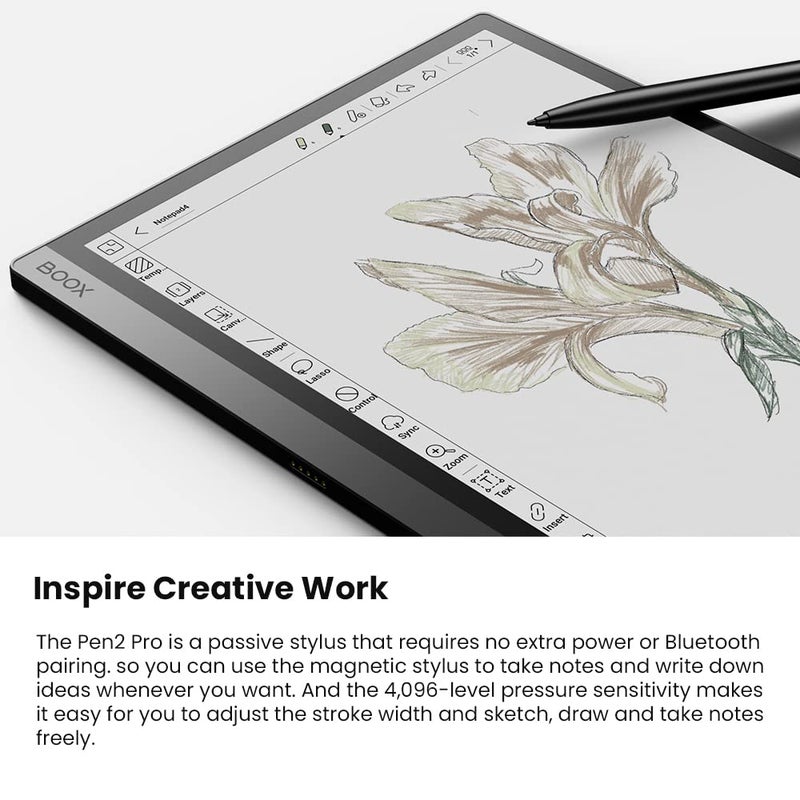 BOOX Magnetic Pen2 Pro with Ereaser Feature Black Version Fits for Note Air2 Plus Note Air2 Max Lumi2 Nova Air C - Image 4