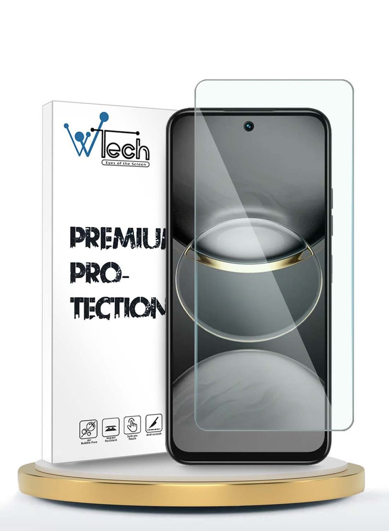 دبليو تيك واقي شاشة من الزجاج المقوى من Tecno Spark 30C 4G / 5G 2024 WTech Premium Series 9H 2.5D - شفاف - Image 1
