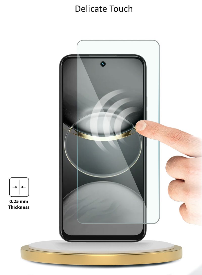 دبليو تيك واقي شاشة من الزجاج المقوى من Tecno Spark 30C 4G / 5G 2024 WTech Premium Series 9H 2.5D - شفاف - Image 4