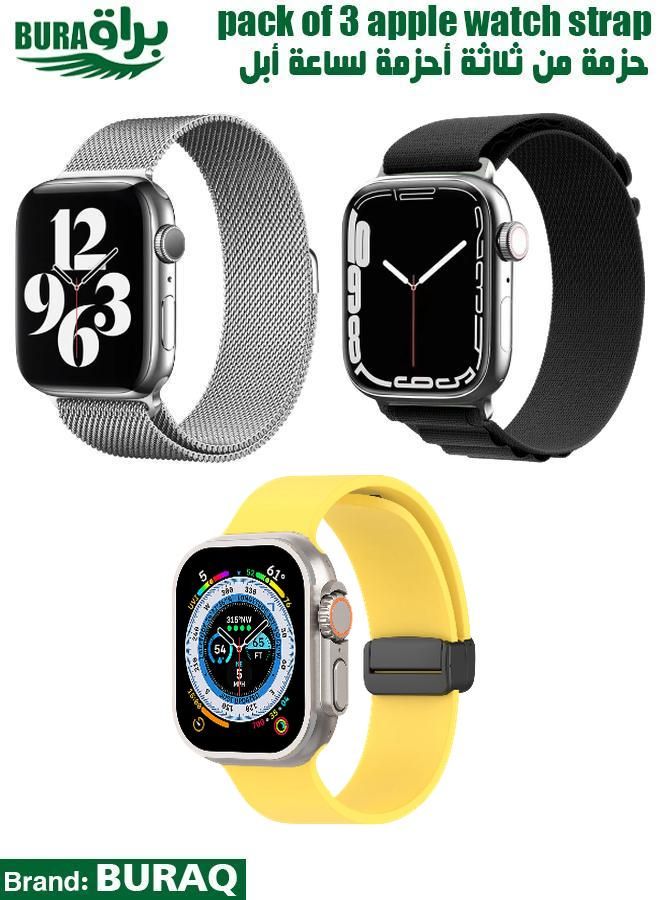 Apple Watch Band Strap For Apple Watch Ultra 2/Ultra 49mm, Series 10 46mm, 9/8/7 45mm, SE2/SE/6/5/4 44mm, 3/2/1 42mm