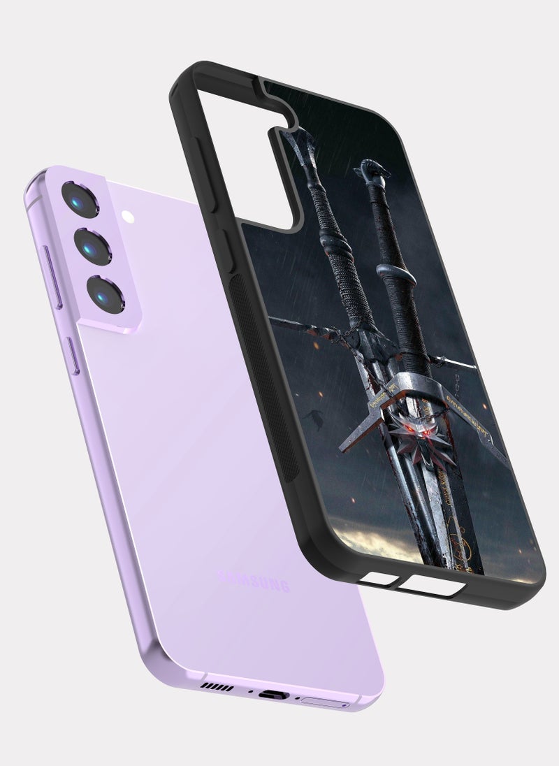 بكسلات كفر سامسونج جالكسي اس 22 سيف ذا ويتشر رمادي - Image 2