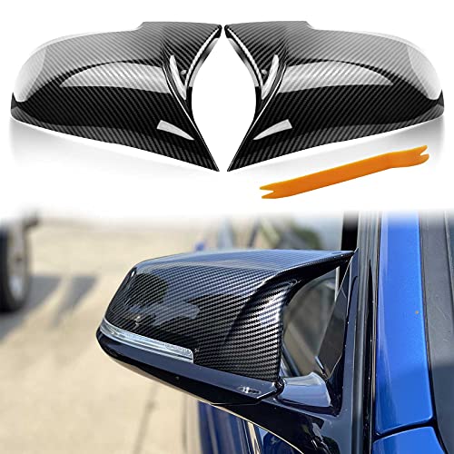 TEANTECH Door Mirror Covers Carbon Fiber Replacement Rearview Side Mirror Covers Caps fit for BMW F20 F22 F23 F30 F31 F32 F33 F36 F87 M2 X1 E84 - Image 1