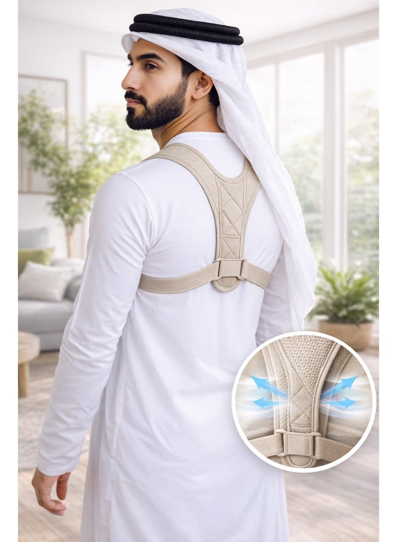 مشد الظهر لتصحيح الانحناء ودعم الكتفين حزام طبي لتقويم الظهر وتحسين الوقفة قابل للتعديل - Image 3