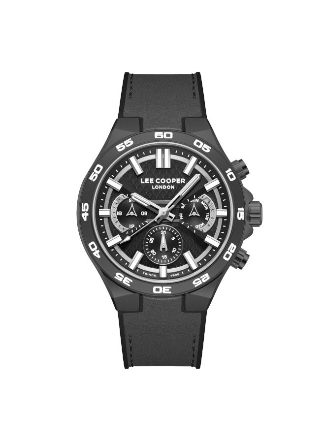 لي كوبر ساعة جلدية متعددة الوظائف للرجال . -  مم - Image 1