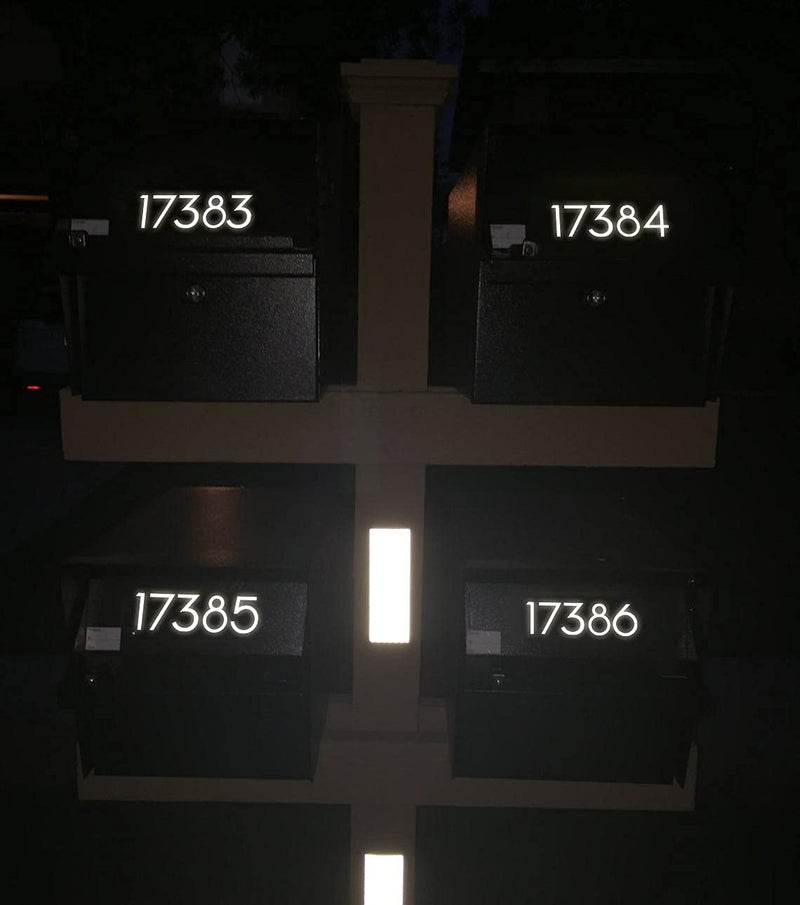OLADOT 3 inch Reflective Mailbox Numbers Sticker (0-9, 5 Sets) Modern Number Vinyl Waterproof Number Self Adhesive Sticker for Signs, Door, Cars, Trucks, Home, Business, Address Number - Image 2