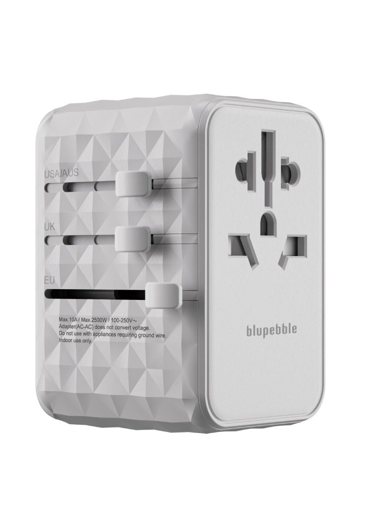 blupebble Passport 4 World Travel Adapter With GaN III Tech 100W Fast Charging, 3 USB-C, 2 USB-A Worldwide Wall Charger for iPhone, Tablets, Laptop, Plug Adapter USA, UK, EU, AU - Image 2