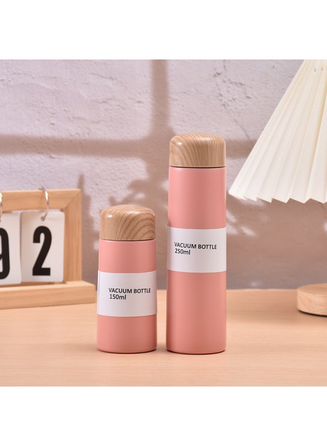 New Wood Grain Thermos Mini Small Portable Pocket Cup Student Outdoor Handy Cup Gift Cup